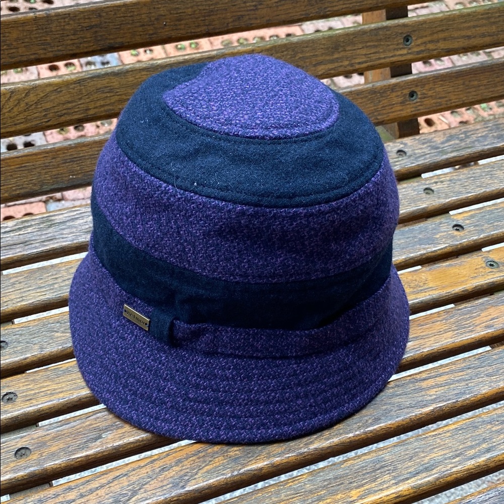 Betmar Pink Purple Black Tweed Hat bucket cap